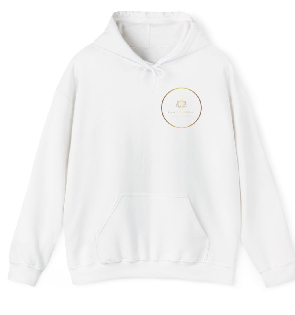 Blue collar pullover hoodie